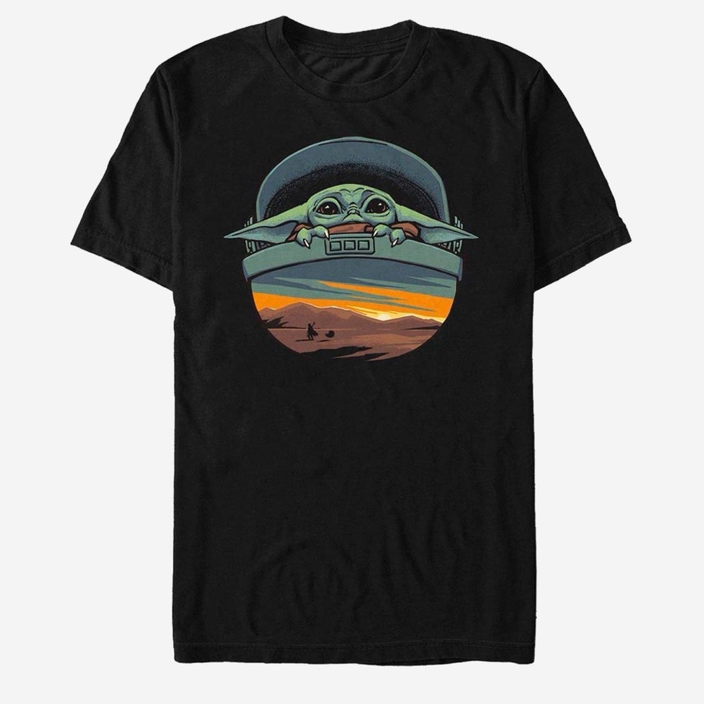 NWT -Star Wars The Mandalorian The Child Landscape T-Shirt- Youth Large